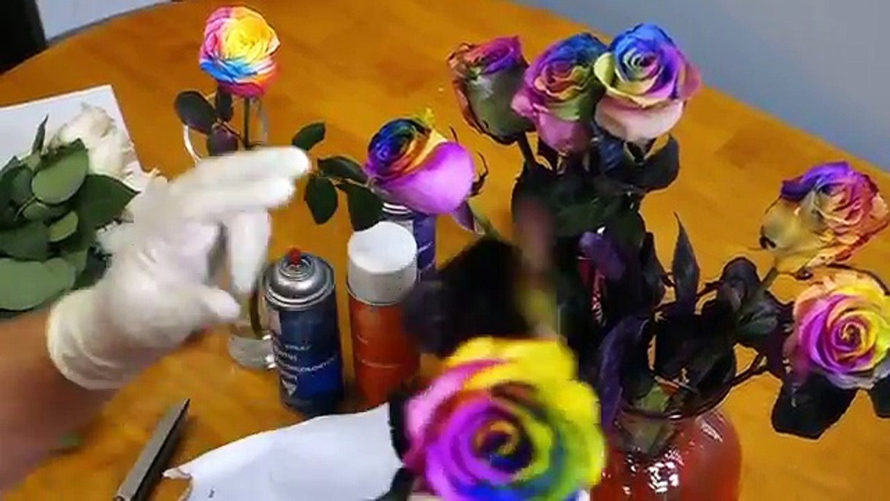 Как сделать радужную розу