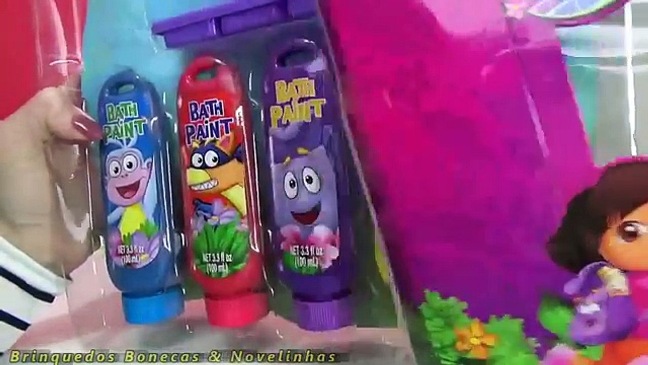 Masha e o Urso Dora a Aventureira Tintas de Banho na Piscina Bath Paint Dora the Explorer Bath Time