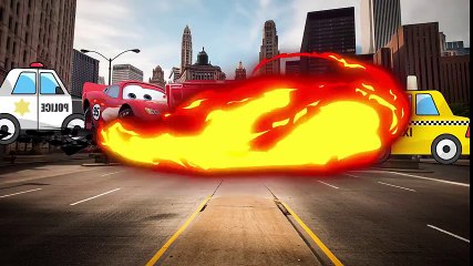 Disney Cars 3 Wrong Parts McQueen Mack Truck Police Car Taxi Car Finger Family Song