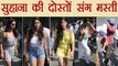 Suhana Khan chilling with her Friends, photos goes viral; Shahrukh, AbRam also spotted | FilmiBeat