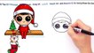 How to Draw Elf on the Shelf Cute step by step Christmas Holiday Charers