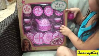 Toys for Girls: Mayas New Tea Set Playset and Light-Up Ring Unboxing & Playtime