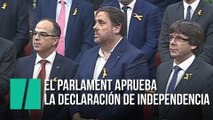 El Parlament aprueba la resolución que declara la independencia de Cataluña