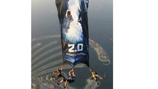 2.0 movie audio launch promotion skydiving