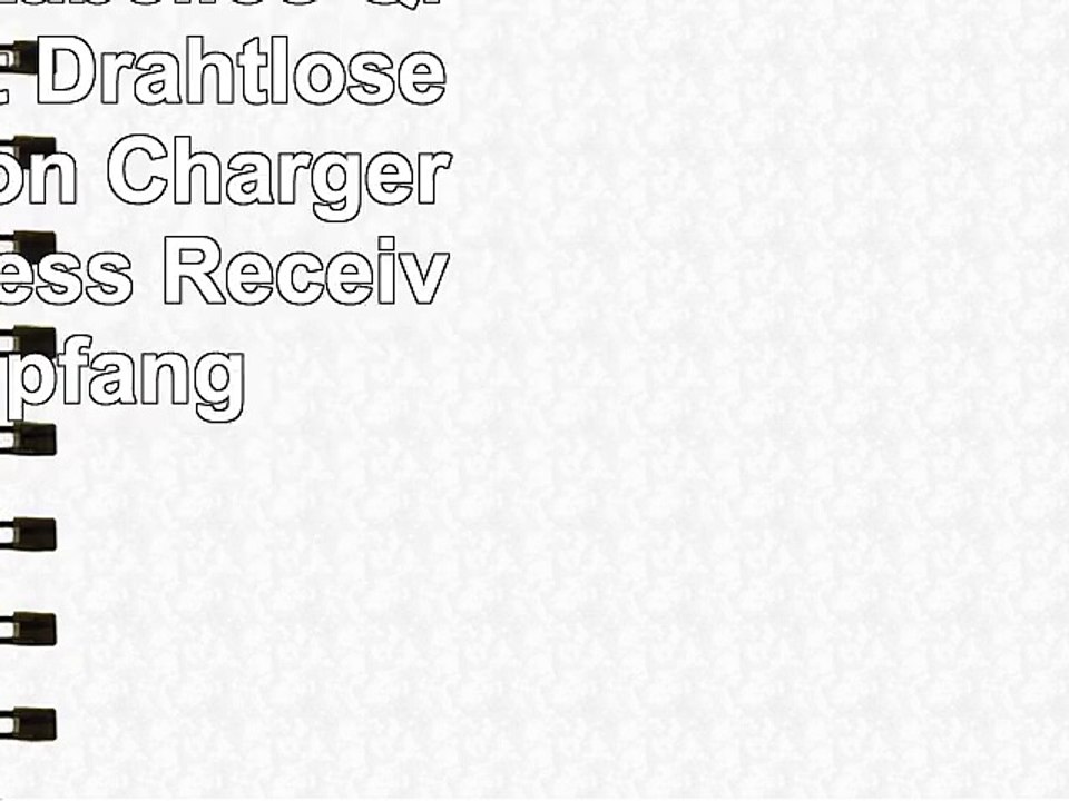 Wireless Kabellos Qi Ladegerät Drahtlose Ladestation Charger und Wireless Receiver