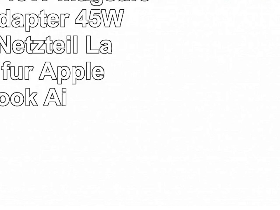 WEGEWANG 45W Magsafe 2 Power Adapter 45W Magsafe Netzteil Ladegerät T für Apple MacBook