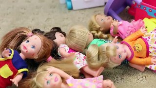 Barbie School Gets CHICKEN POX Kelly Toddler Day Care Center Rash With Beauty & The Beast Belle