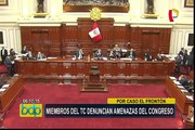 Reacciones tras denuncia del TC por amenazas del Congreso