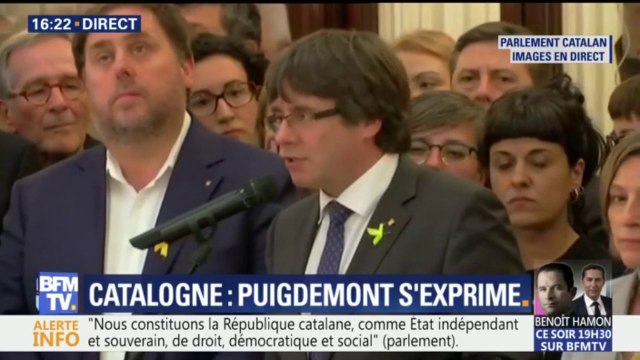 Nous voulons maintenir la paix, le civisme et la dignité , assure Puigdemont