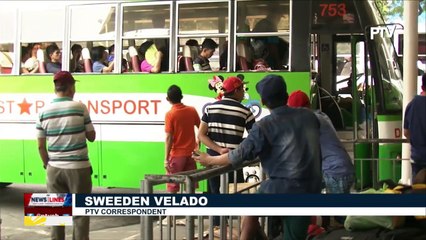 Province-bound bus passengers buying tickets early