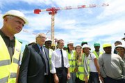 Intervention du Président de la République, Emmanuel Macron, au centre spatial de Kourou en Guyane