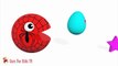 Learn Colors and Learn Shapes With Pacman Surprise Eggs for Children - Colours for Kids to Learn