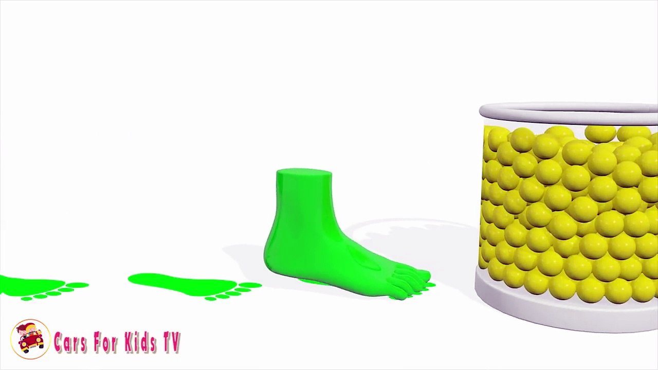 Colors for Children With Foot Painting Finger Family Nursery Rhymes
