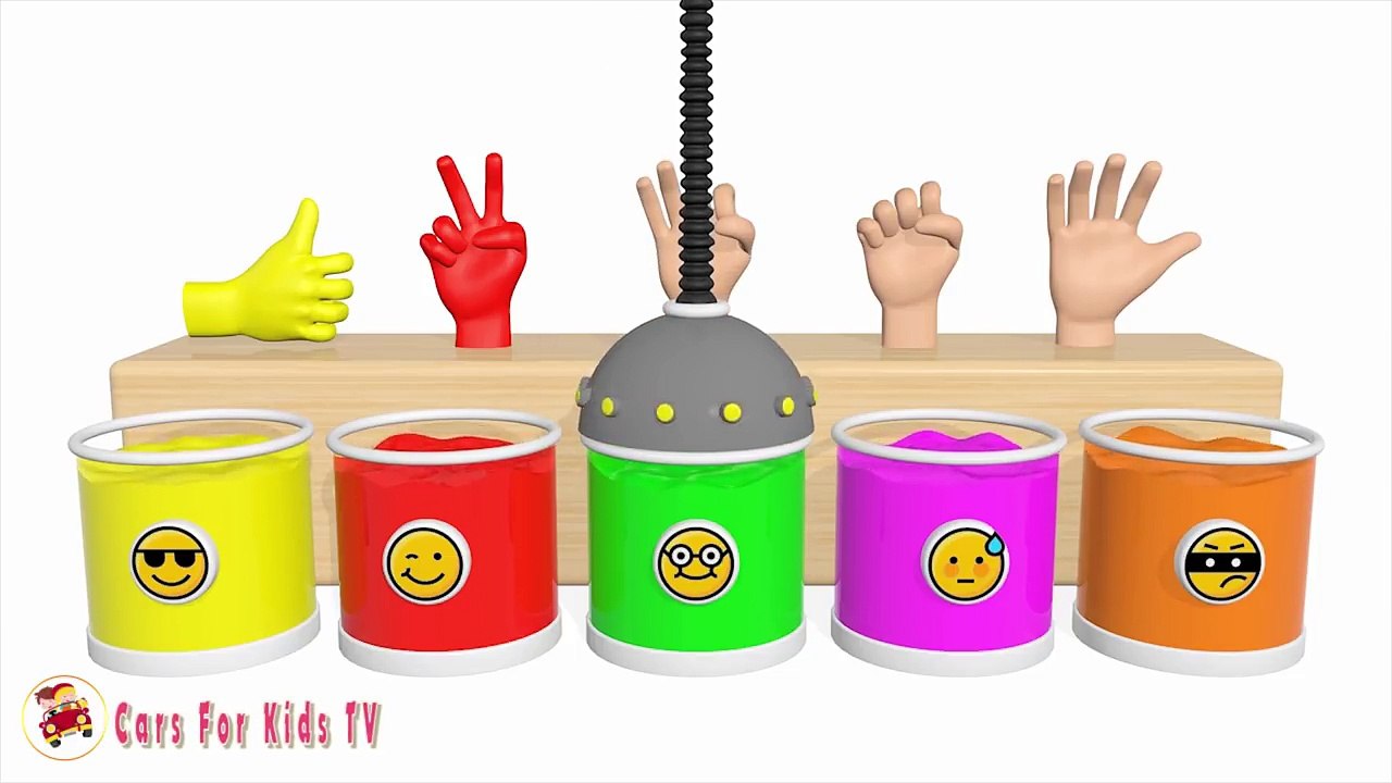 Learn Colors Hand Body Paint Surprise Finger Family Nursery Rhymes for Kids Children Toddlers