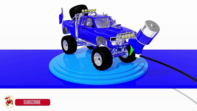 Learn Colors With Lightning Mcqueen Cars for Children - Colors for Kids With Vehicels Monster Truck