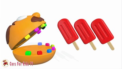 Learn Colors With Play Doh Dentist Doctor Cars for Children - Rainbow Popsicle Ice Cream for Kids