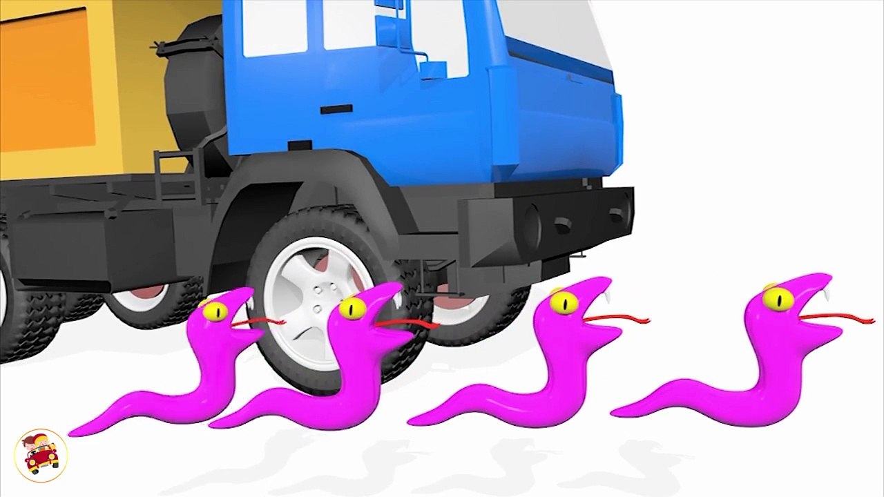 Learn Colors With Soccer Balls were Crushed Under Car for Children - Balls Snake for Kids Toddlers