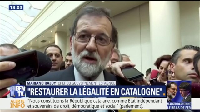 Mariano Rajoy: Le gouvernement prendra les décisions pour restaurer la légalité en Catalogne