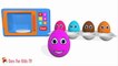 Learn Colors With Surprise Eggs Microwave Oven Jelly Ice Cream - Colours Microwave Oven for Kids