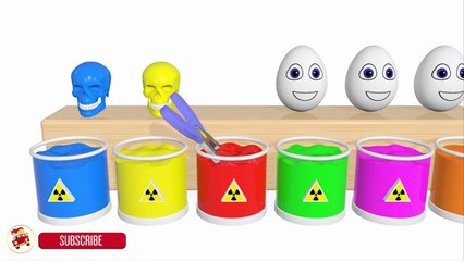 Learn Colors With Surprise Eggs Skeleton Skull Toys Disney Minnie Mouse