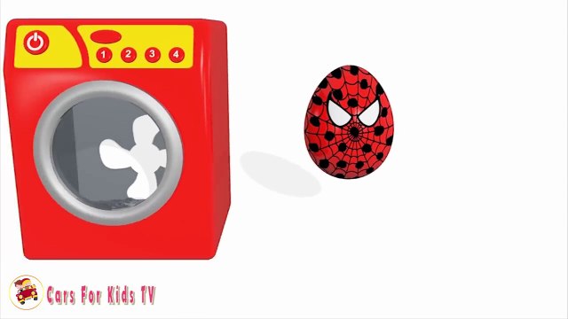 Learn Colors With Surprise Eggs Washing Machine Toy Nursery Rhymes Surprise for Kids