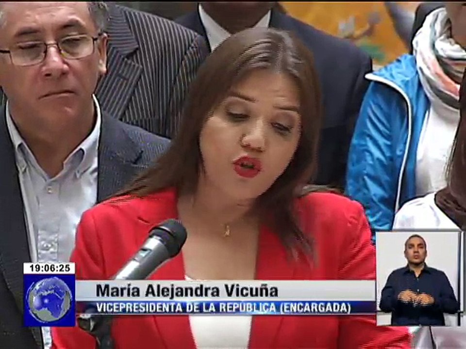 Respaldo a Vicepresidenta encargada