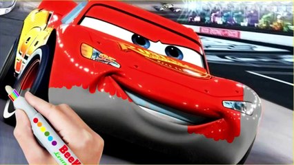 Cars 3 Smile Lightning McQueen Coloring Book Pages Video For Kids Children