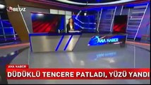 Düdüklü tencere yüzünde patladı