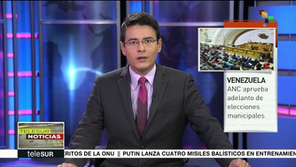Venezuela: ANC aprueba adelantar elección municipal para este 2017