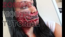 Zombie Mouth Halloween Makeup Tutorial -- The Walking Dead Inspired
