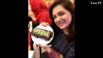 Faysal Qureshi Celebrating Birthday With His Wife And Daughter
