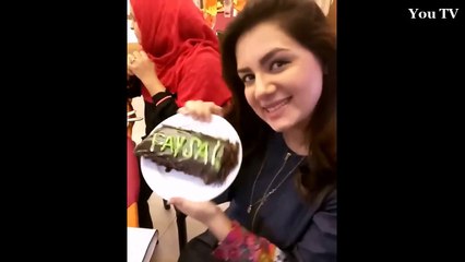 Faysal Qureshi Celebrating Birthday With His Wife And Daughter