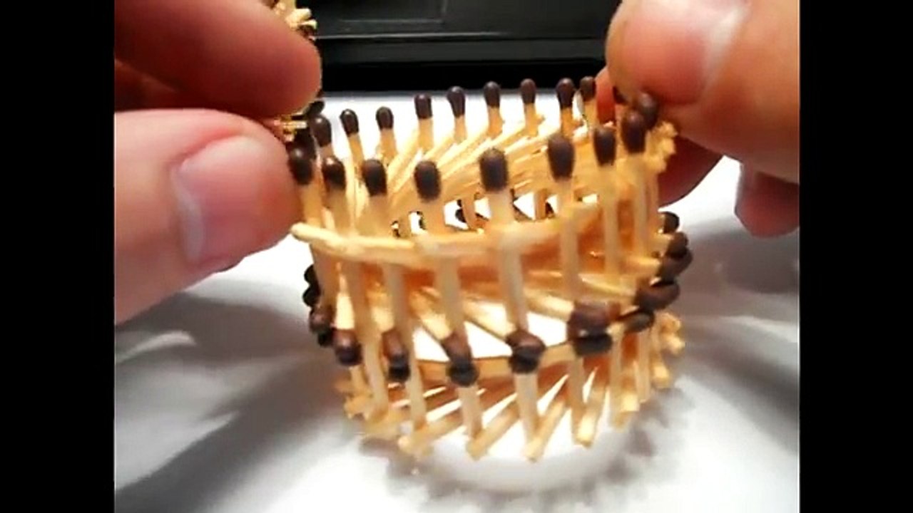 Самое маленькое колесо из спичек без клея (Подробный видео урок + шаблон)