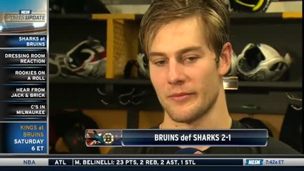 Danton Heinen On His First Career NHL Goal