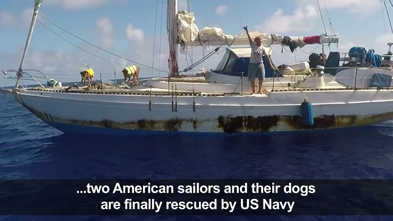Stranded US sailors, dogs rescued after months in Pacific Ocean