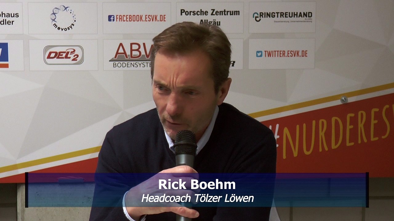 Die trainerstimmen zum derby esvk - tölzer löwen