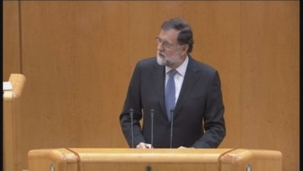 Rajoy reprocha a Puigdemont no ir al Senado y querer solo hablar de independencia