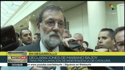 Rajoy: Gobierno español recuperará legalidad en Cataluña