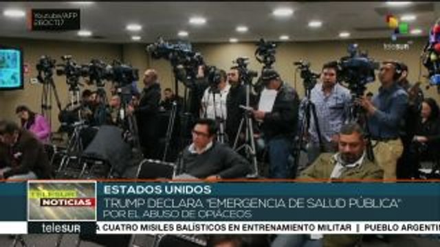 EEUU: Trump declara emergencia pública por abuso de opiáceos