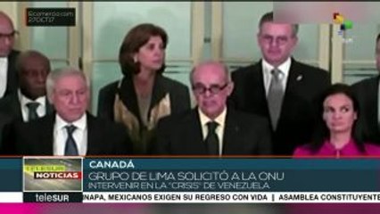 Grupo de Lima pide ala ONU "intervenir" ante la crisis en Venezuela