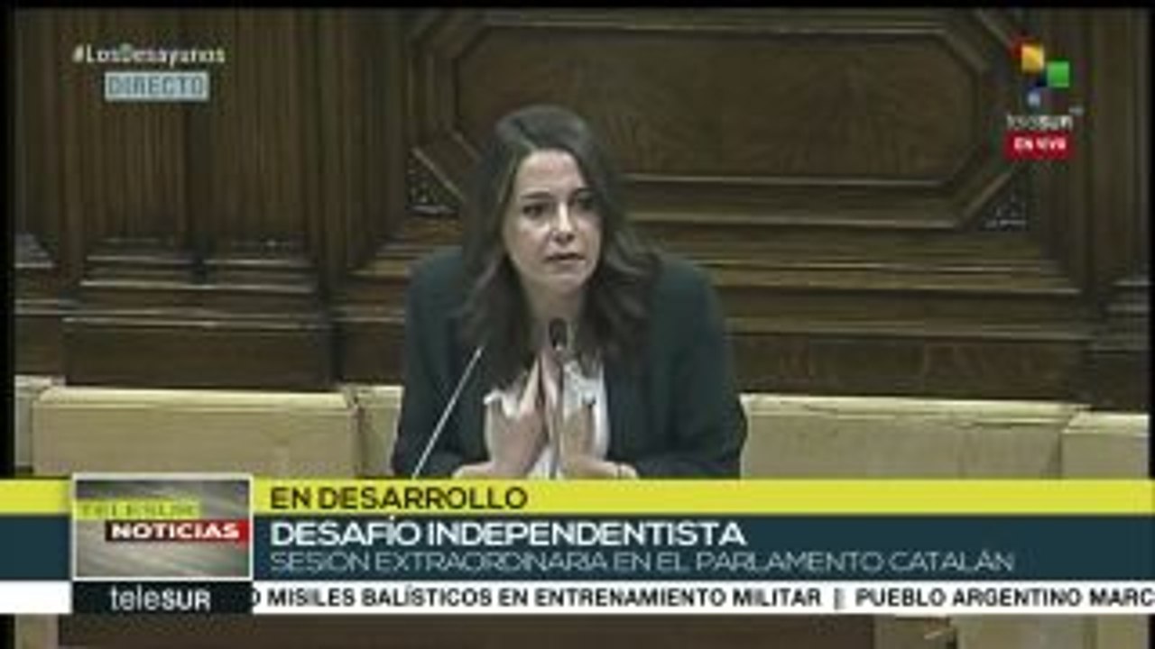 Parlamento catalán discute declaración de independencia