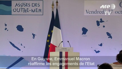 En Guyane, Macron réaffirme les engagements de l'Etat