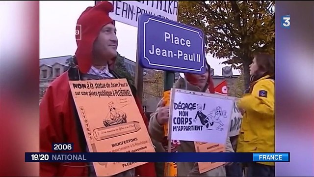 Morbihan : une commune forcée de retirer une croix d'une statue de Jean Paul II