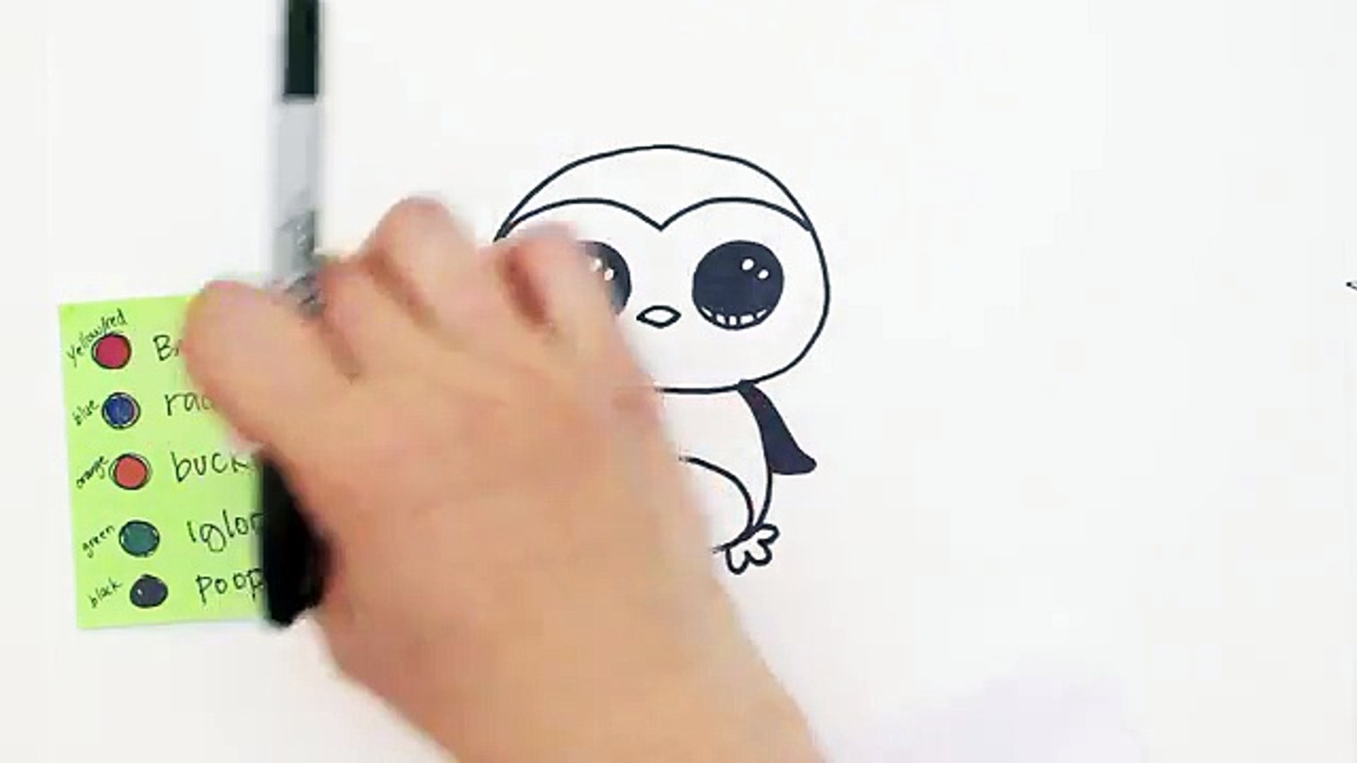 how to draw a cute cartoon penguin