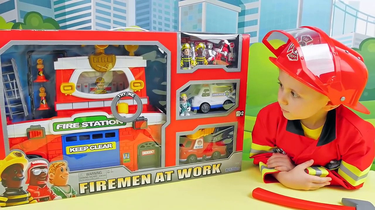 Fire truck and fire fire department Set _ Cars for Kids _ Videos for Children -1EQWKlwMgkk