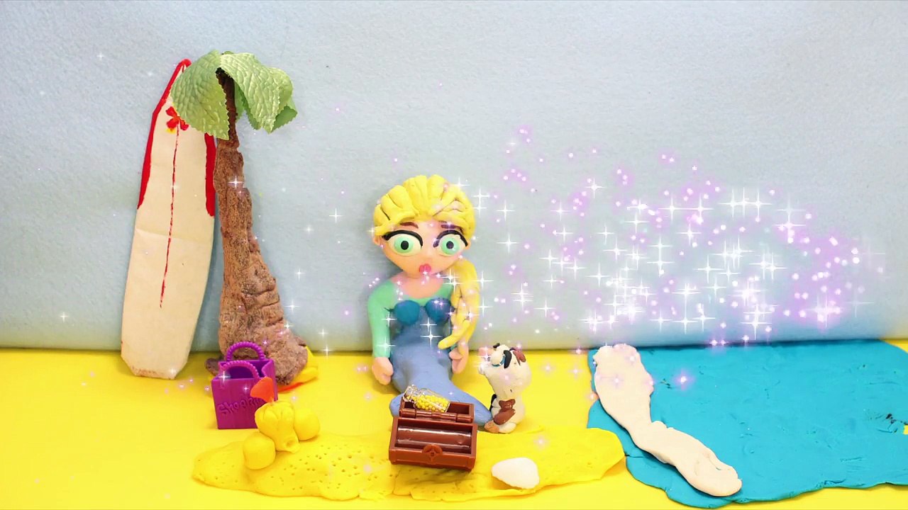 Frozen Elsa Becomes a Mermaid! Elsa JoKer Stop Motion Superhero Fun in Real Life Videos Disney kids-qsb0i30gkdg