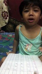 CUTE LITTLE  GIRL CRYING DURING STUDY FUNNY VIDEO 2017
