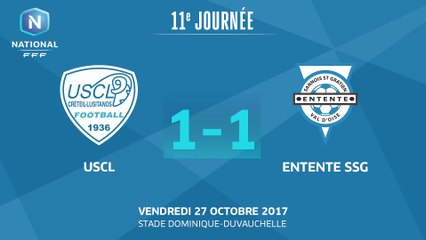 J11 : USCL - ENTENTE SSG (1-1), le résumé