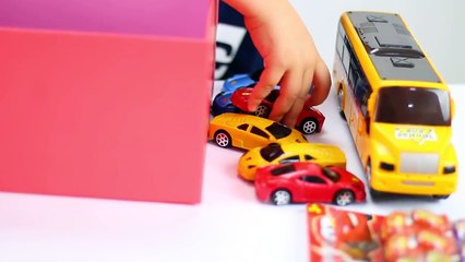 Surprise Box videos - garbage truck schoole bus colored cars Toys for Kids Children - episode 3-BGlrwVO5Y6U