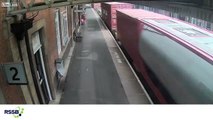 Train Sucks Pram Onto Tracks